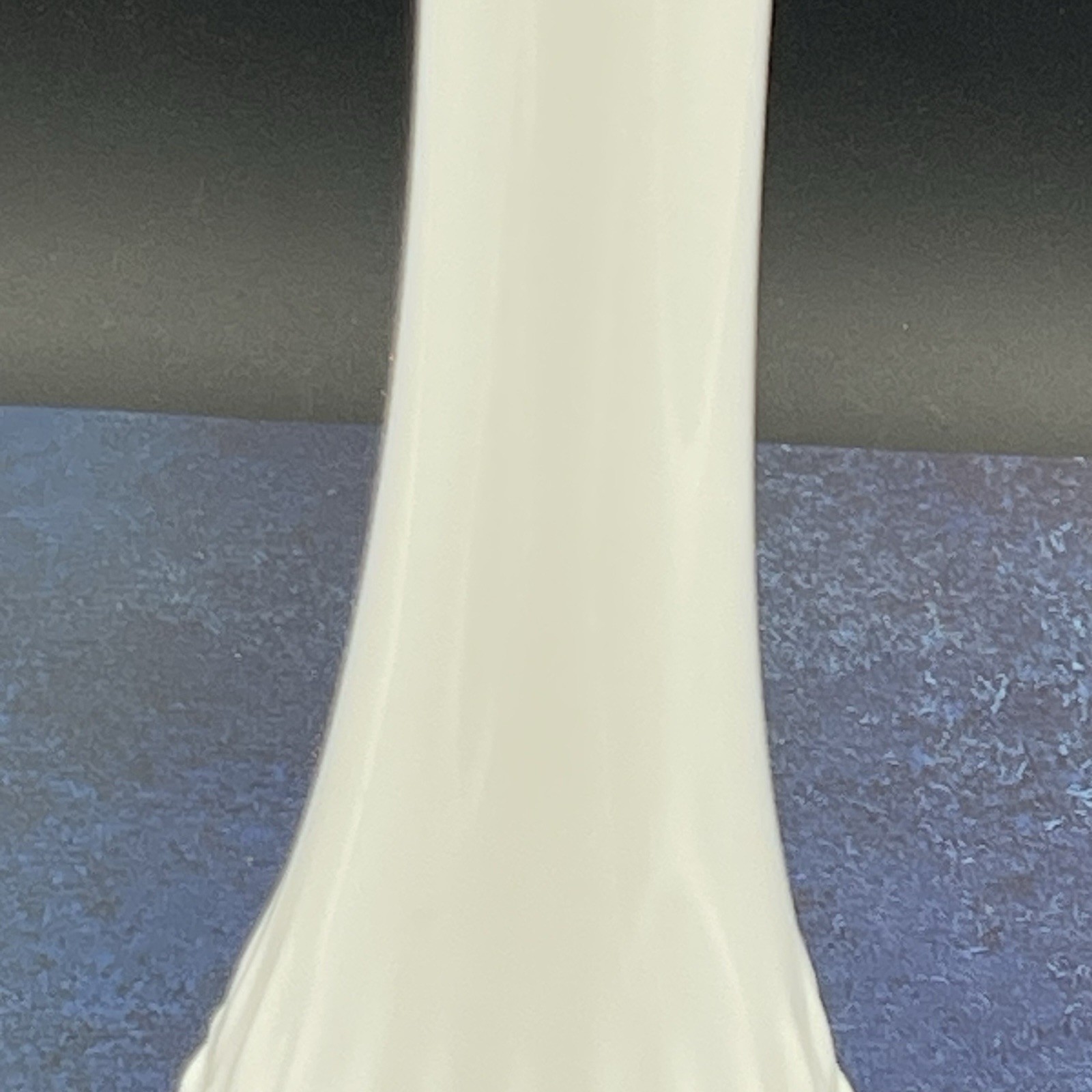 Fenton 15.75” Vintage White Milk Glass Vase Hobnail Swung MCM Signed