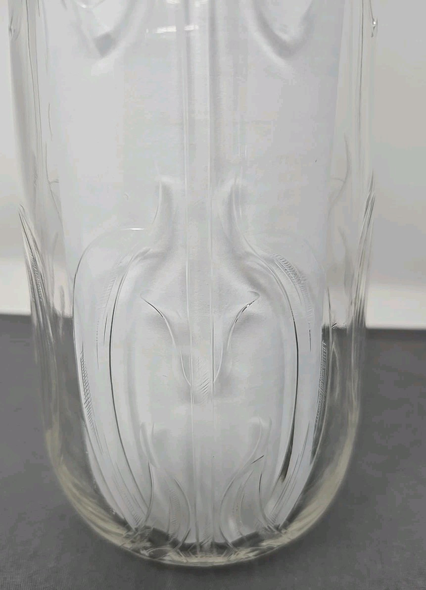 Antique Stourbridge Stevens & Williams Rock Crystal Glass Floral Vase 11 3/4
