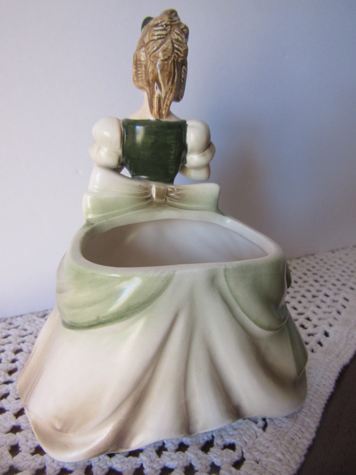 Vintage Topline Imports Figure Lady Planter Vase #50/146 6 Inches Green
