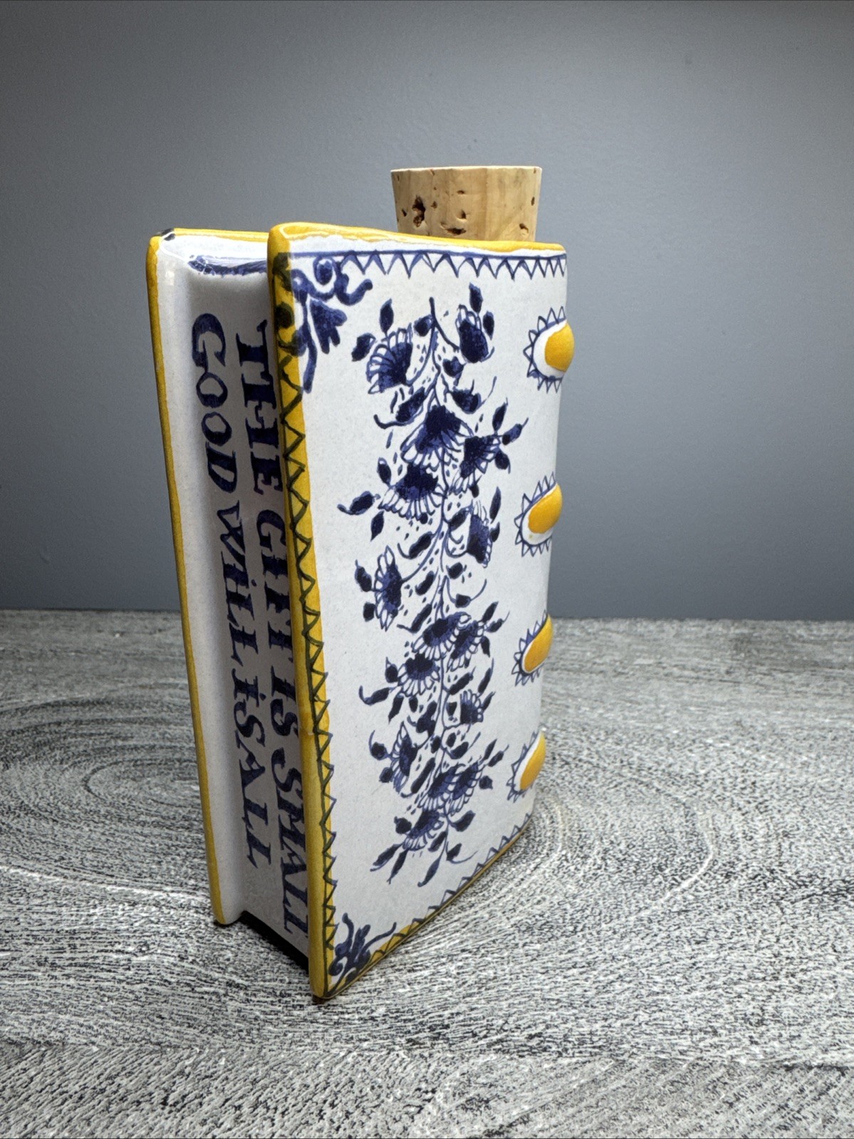 Metropolitan Museum of Art Hand Warmer Book Flask Portugal Majolica Art Pottery
