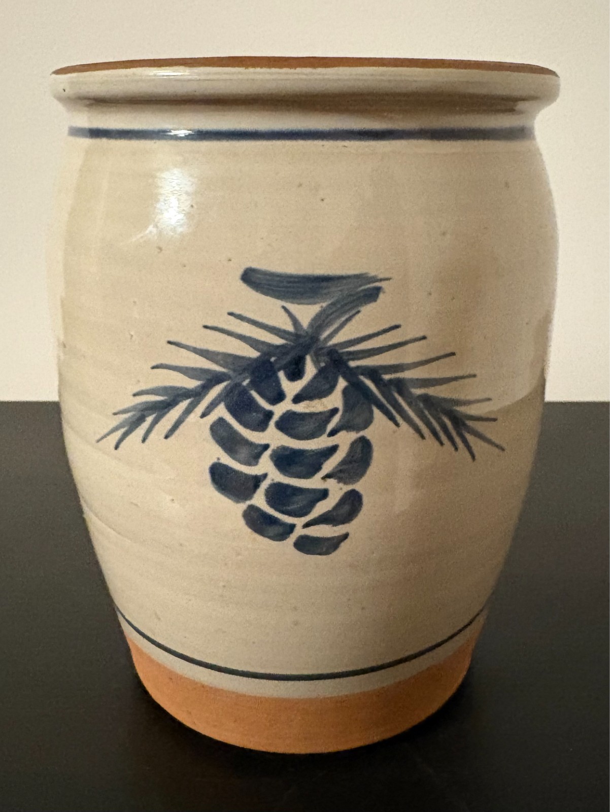 Christian Ridge Pottery Pinecone Vase / Utensil Holder