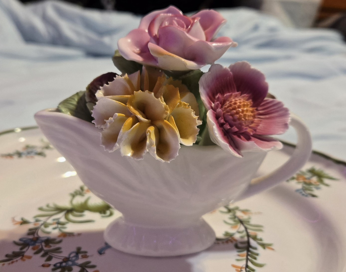 Princess Fine Bone China Floral Decorative Figurine Made in England