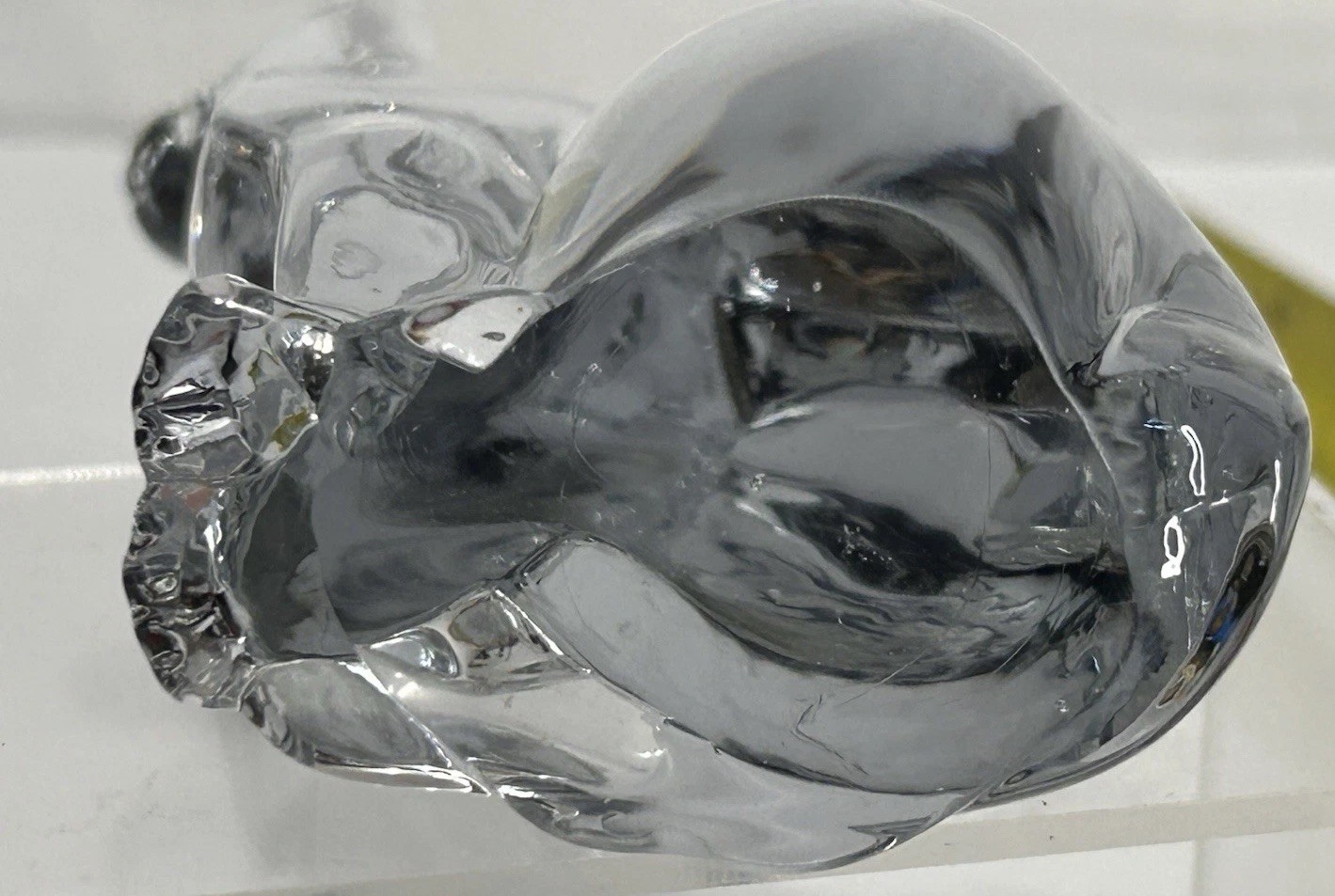Vintage JG Durand Egyptian Sitting Cat Crystal Glass Figurine