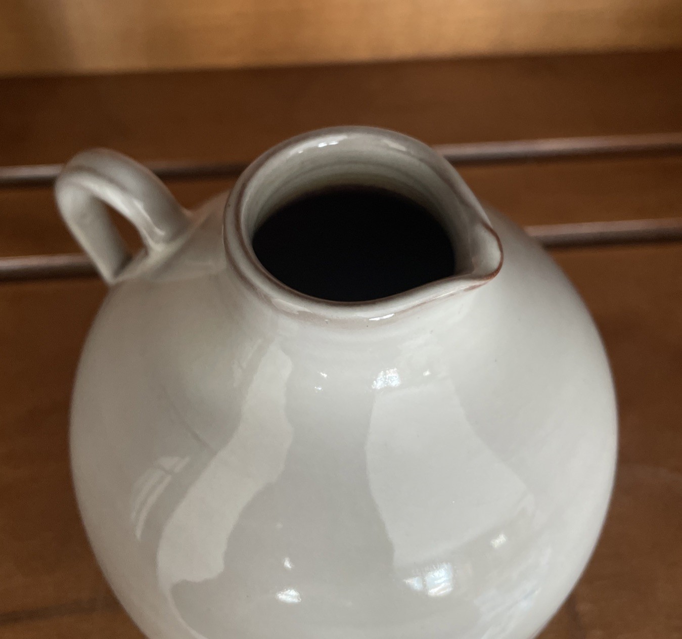 Jug Fris Edam Made In Holland 1960s Cream White Glazed Pottery 4.75” Excellent