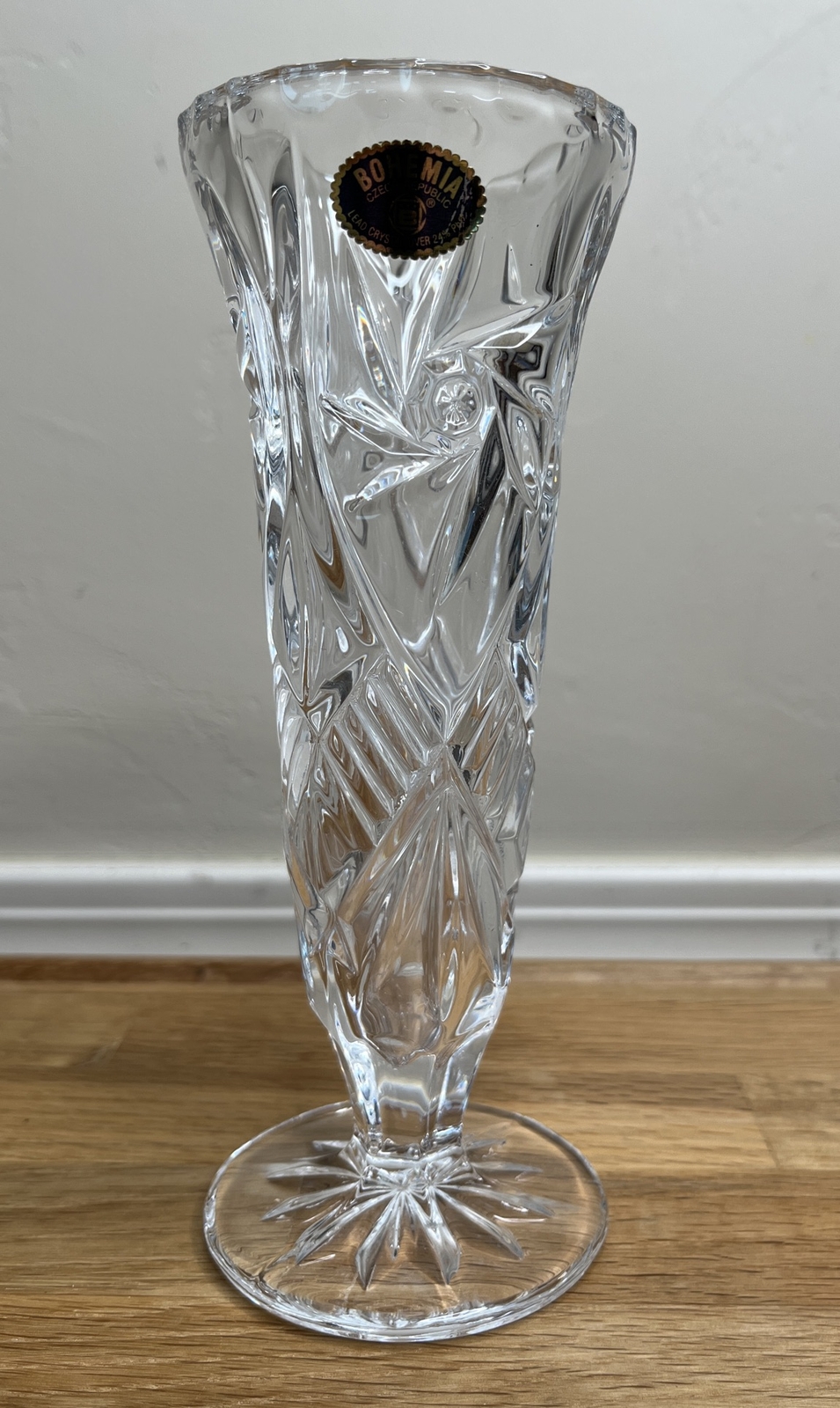 Crystal Bohemia Lead Crystal Vase 17cm 24% Czech Republic