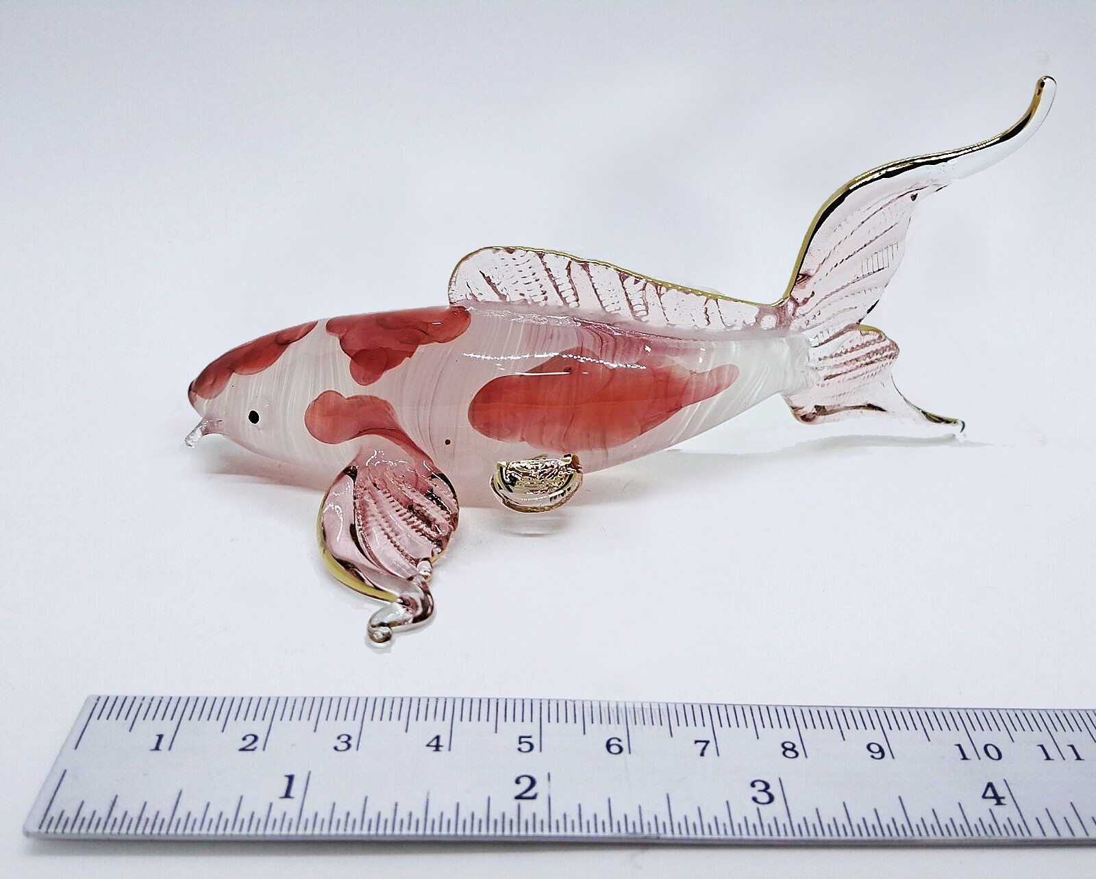 Koi Fish Carp Blown Glass Miniature Figurine Animal Craft Collectible Decor 7