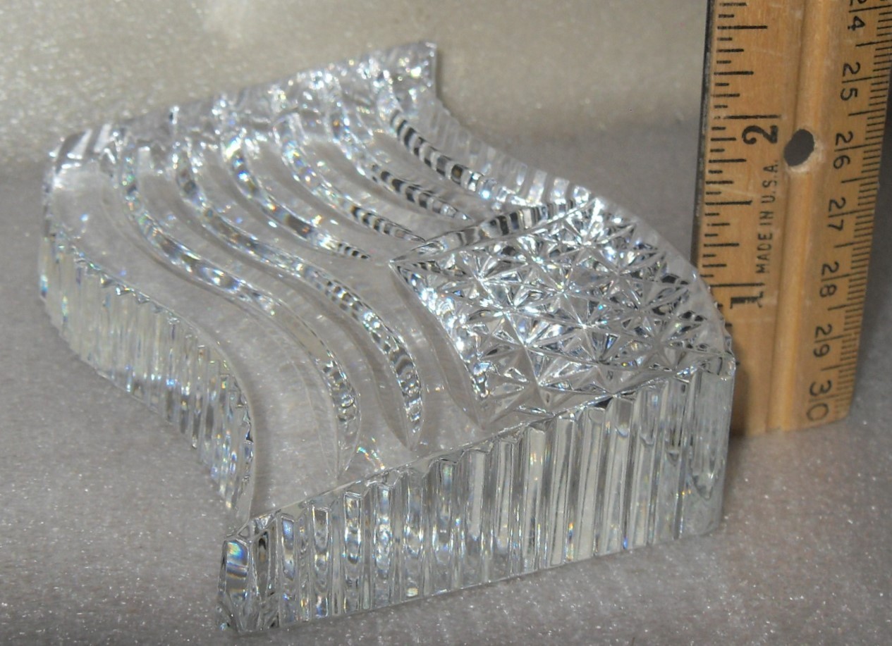Waterford Crystal Patriotic USA American Flag Paperweight Made in Ireland