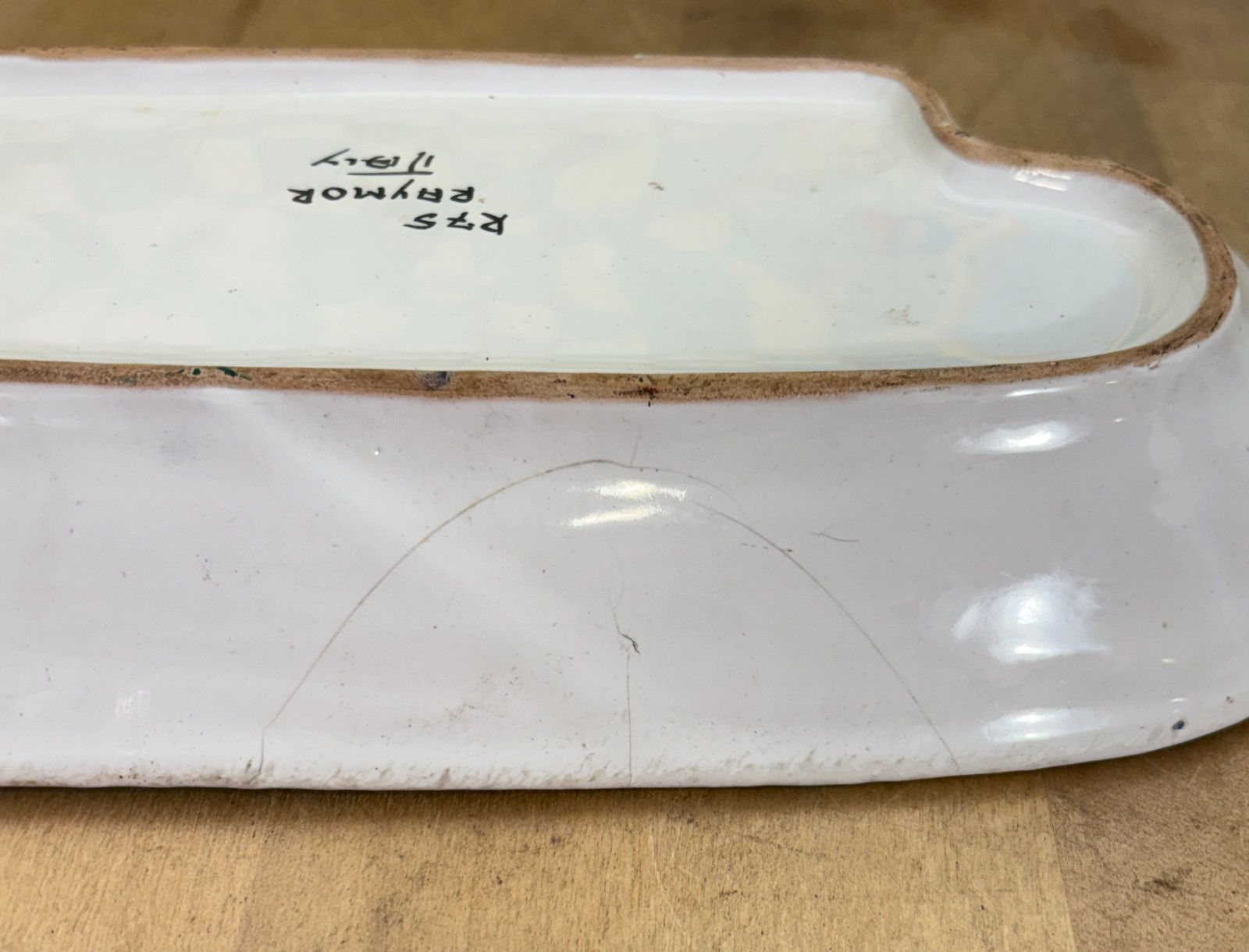 Vtg Raymor Pottery Mid Century Lava Glaze Cigar Ashtray Cubist Female Portrait