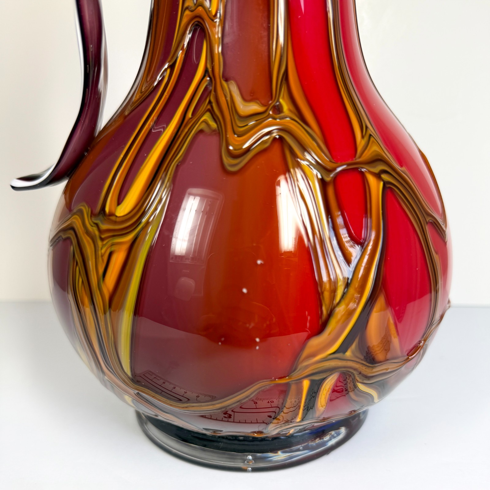 STUNNING Essie Zareh 17″ Baijan Art Glass Vase Multicolor Pulpit Blown