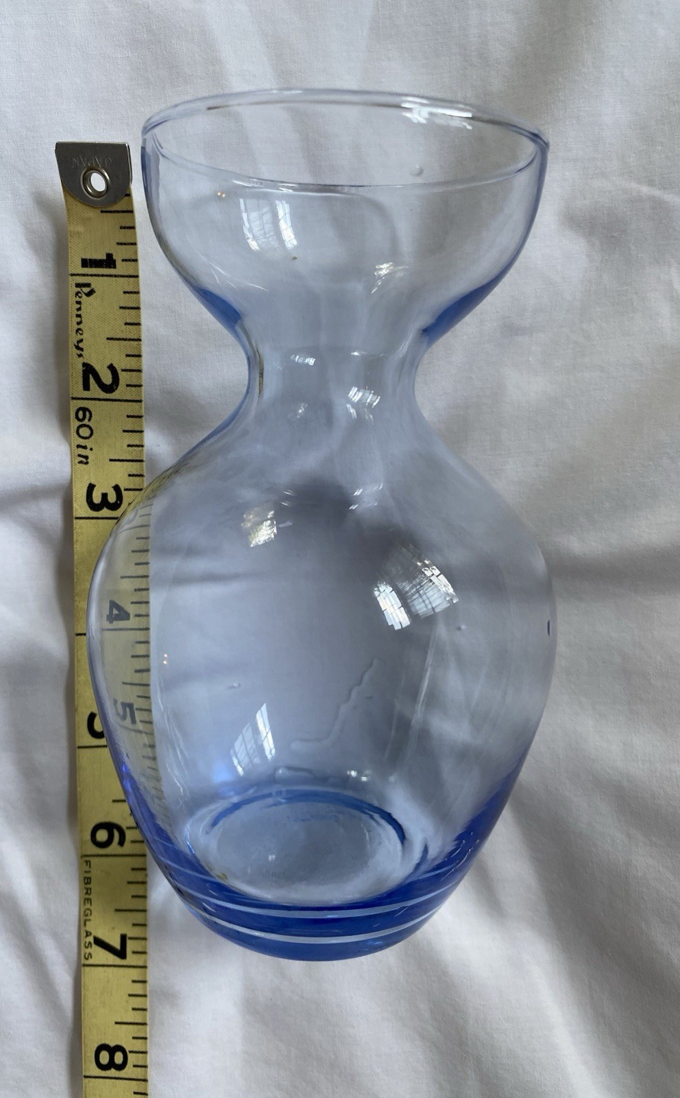 Modern Scandinavian Cornflower Blue Med. Vase. Rare Shape & Color 7” FREE SHIP