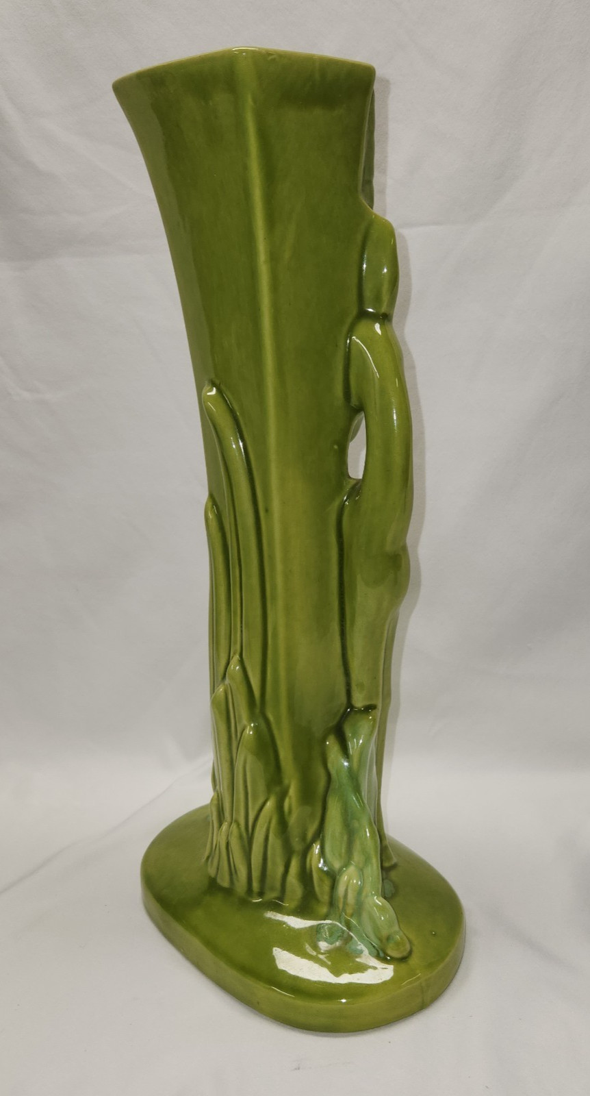 Mid-Century Modern, ROYAL HAEGER, Pair of 14.5″ Chartreuse Gazelle Vases #R706