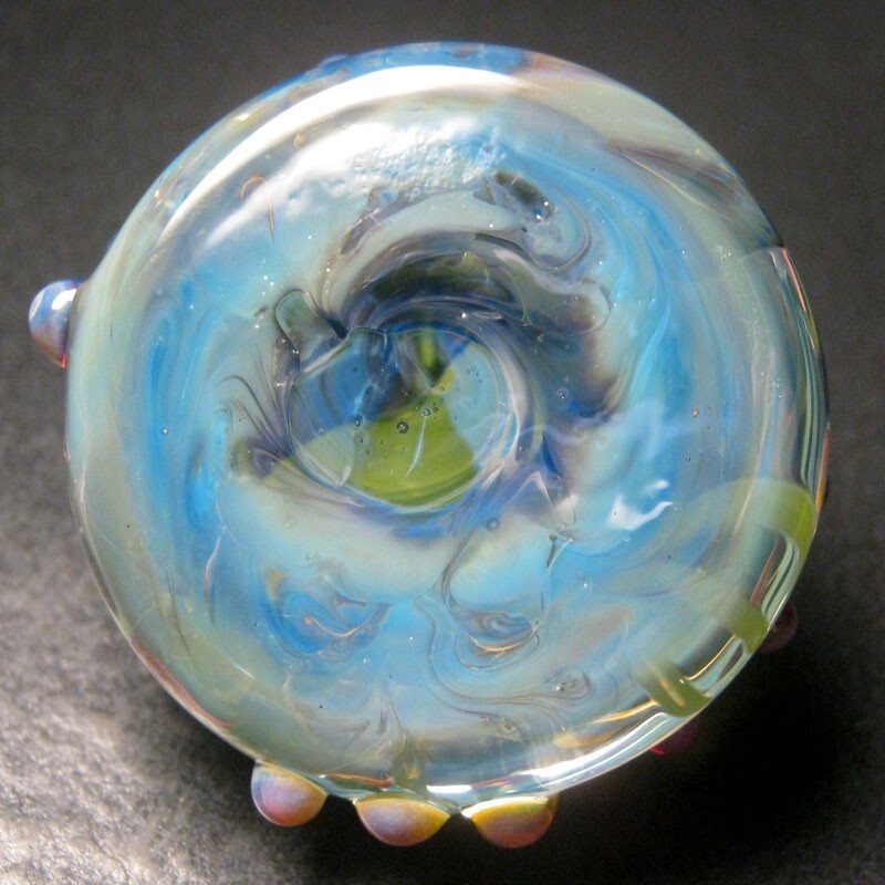 Boomwire – Glass Ladybug Frog mini paperweight lampwork handmade contemporary