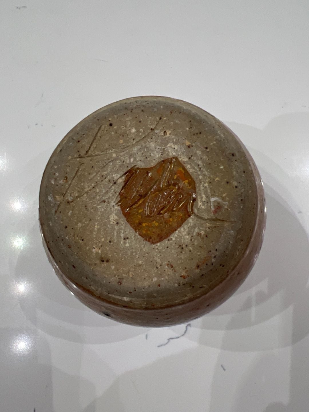 Vintage Hand-Thrown Brown Splatter Glazed Ceramic Bud Vase