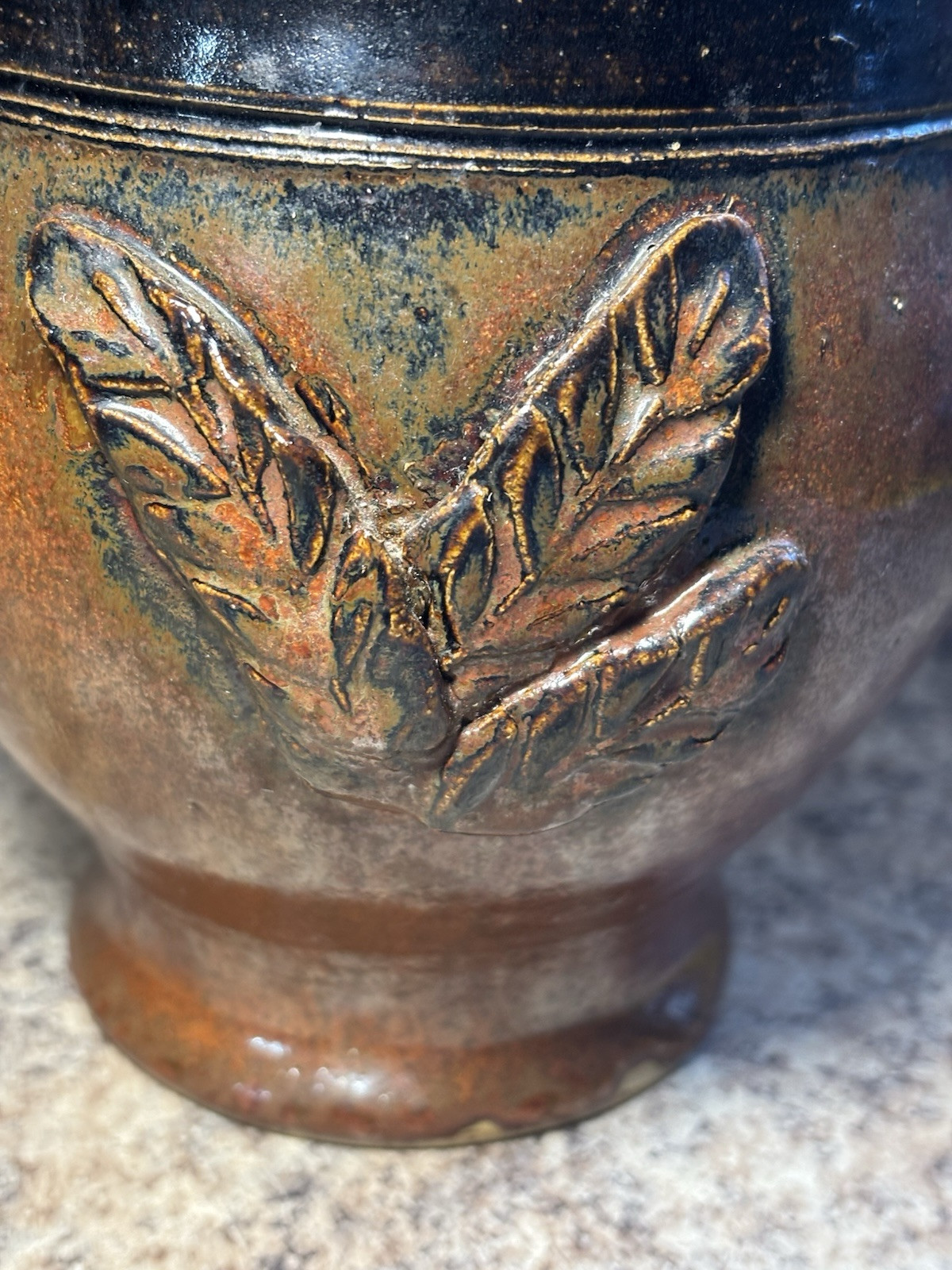 Vintage Pottery Vase Or Planter Handmade 6” Artist Signed Rustic