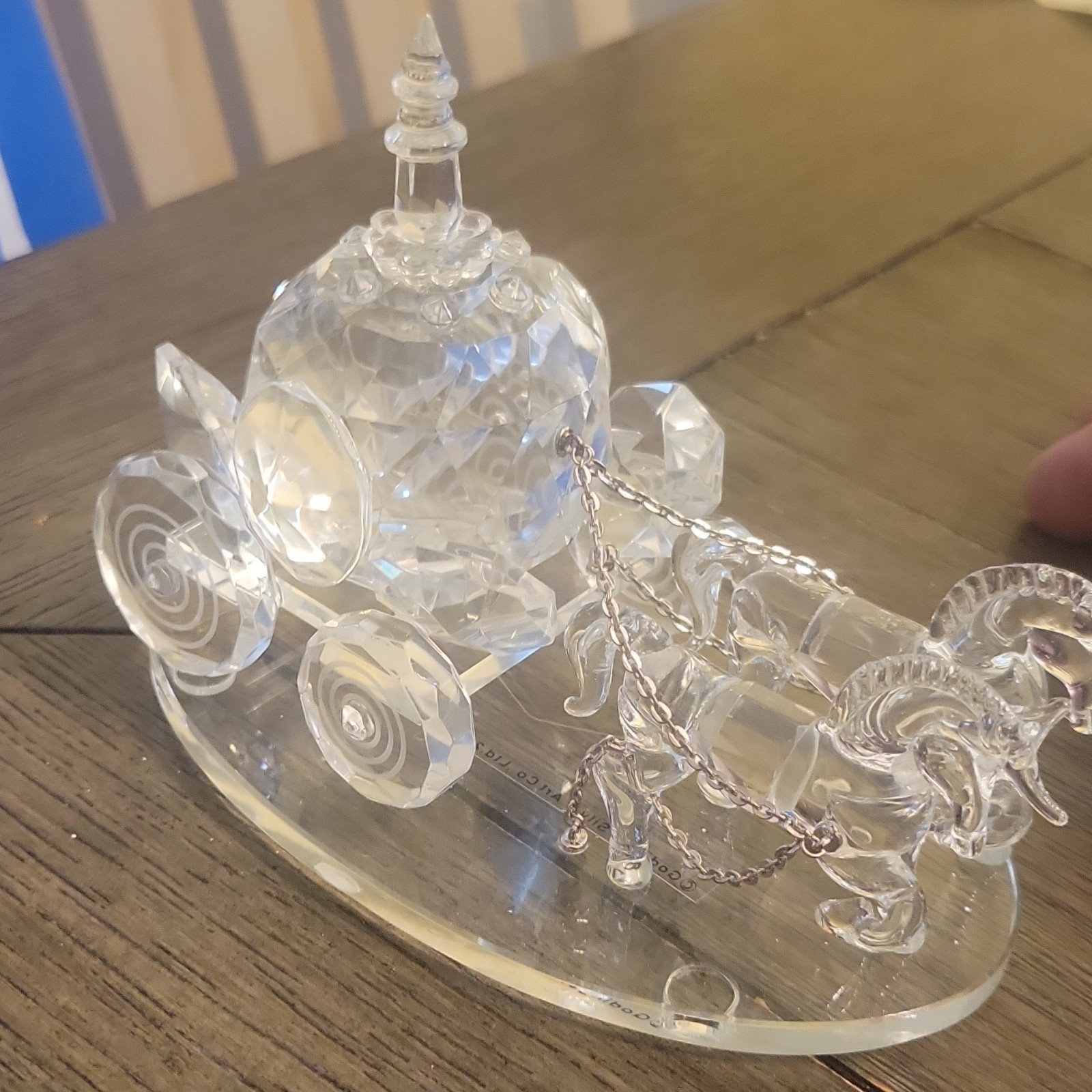 Godinger Wedding Horse Figurine Clear Crystal Decorative Sculpture Box