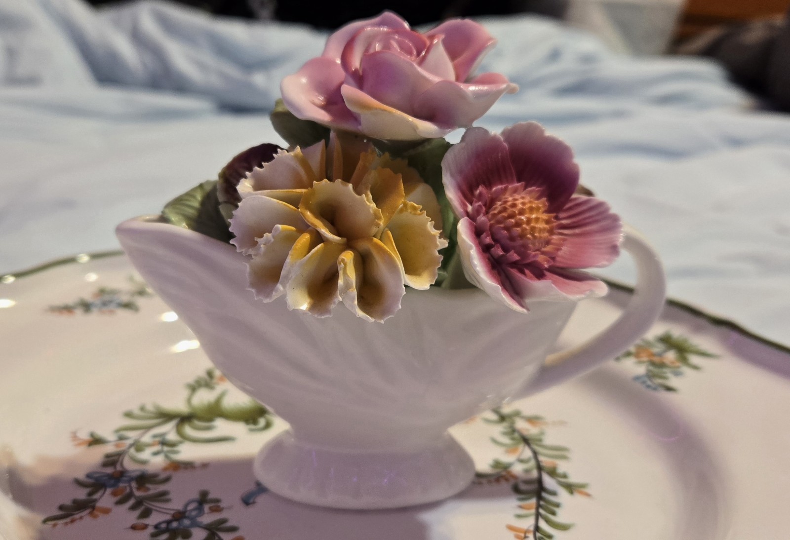 Princess Fine Bone China Floral Decorative Figurine Made in England