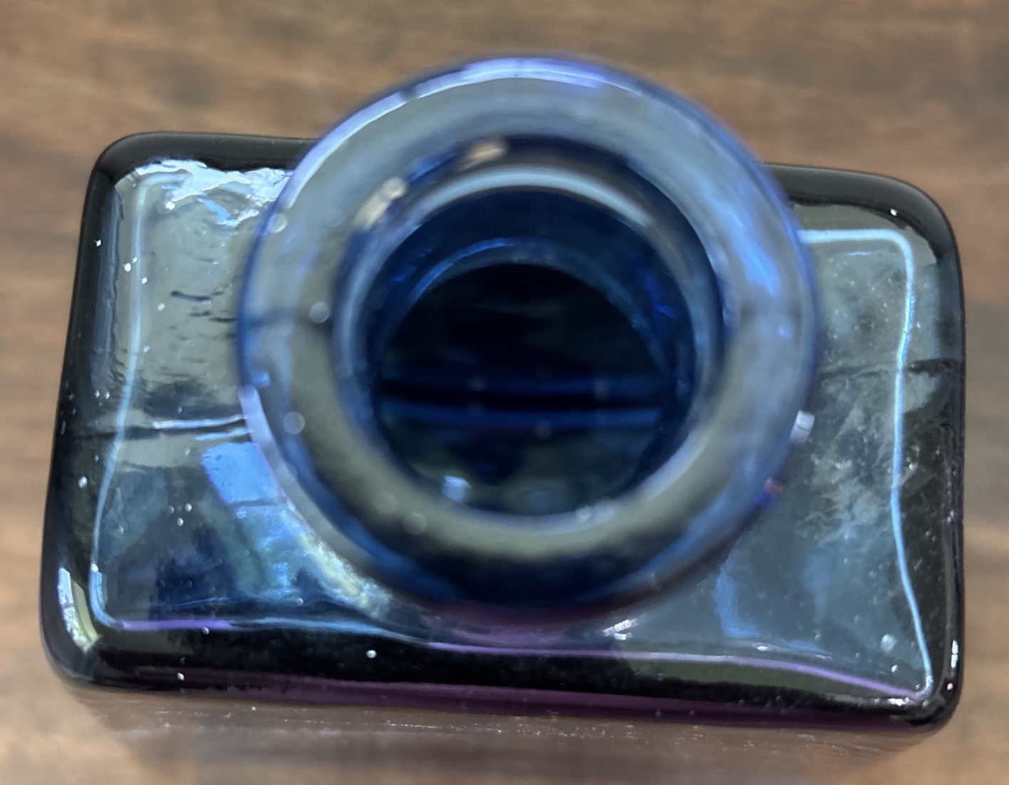 Vintage Heavy Cobalt Blue Glass Decanter Apothecary Bottle No Cork Vase Tapered