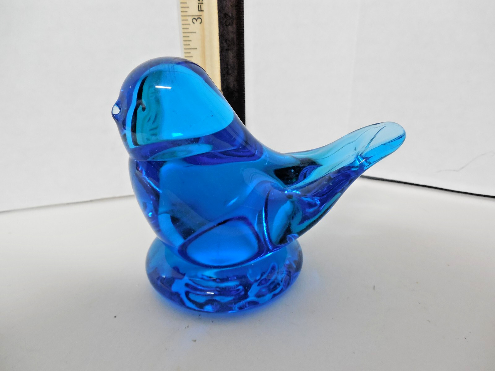 Terra Studios Bluebird of Happiness Glass Figurine Signed Artist Leo Ward 2010