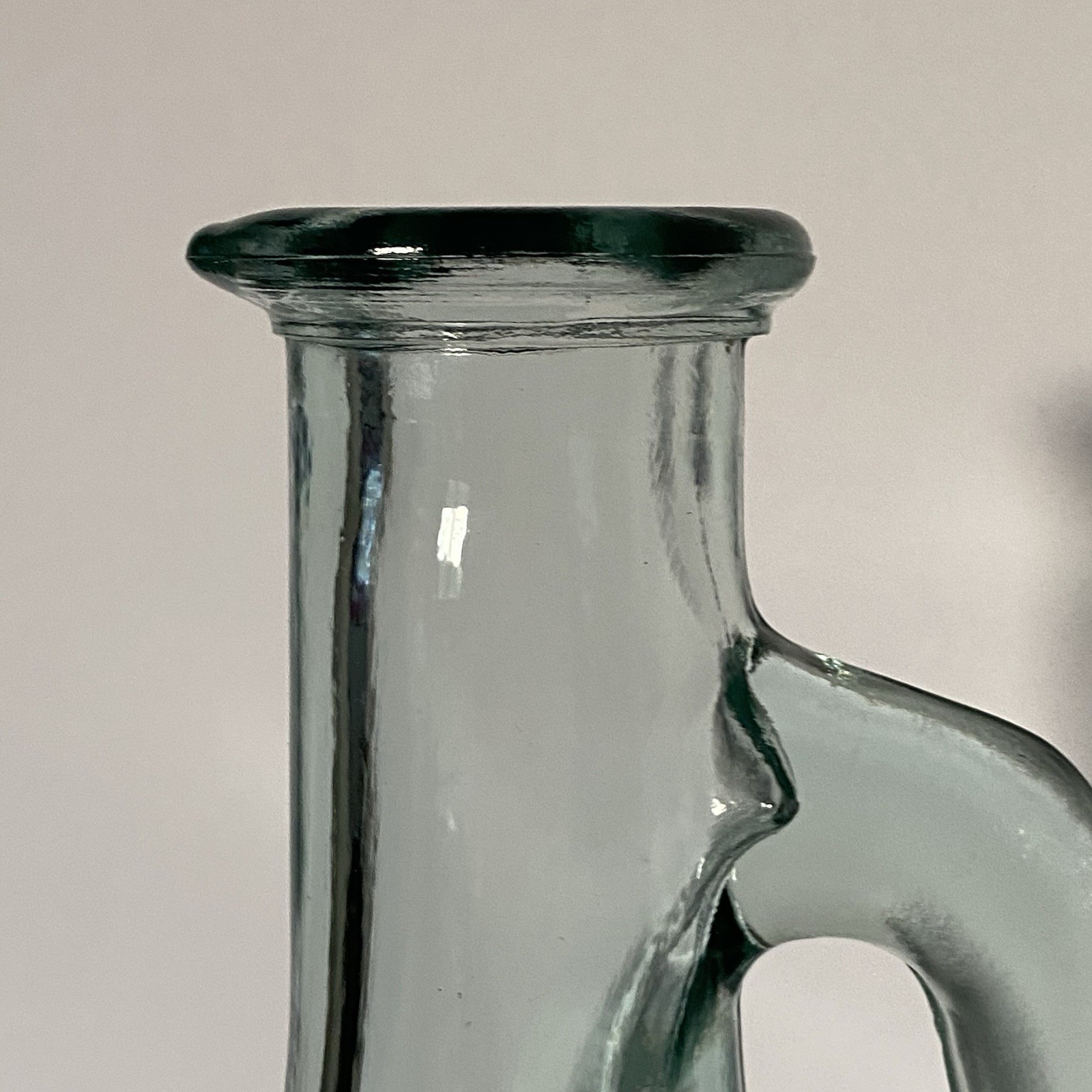 Vidrios San Miguel Glass 100% Authentic Recycled Glass Oil / Vinegar Bottle EUC