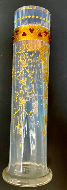 Rare Antique Bohemian Moser Style Art Glass Vase. Circa 1880’s