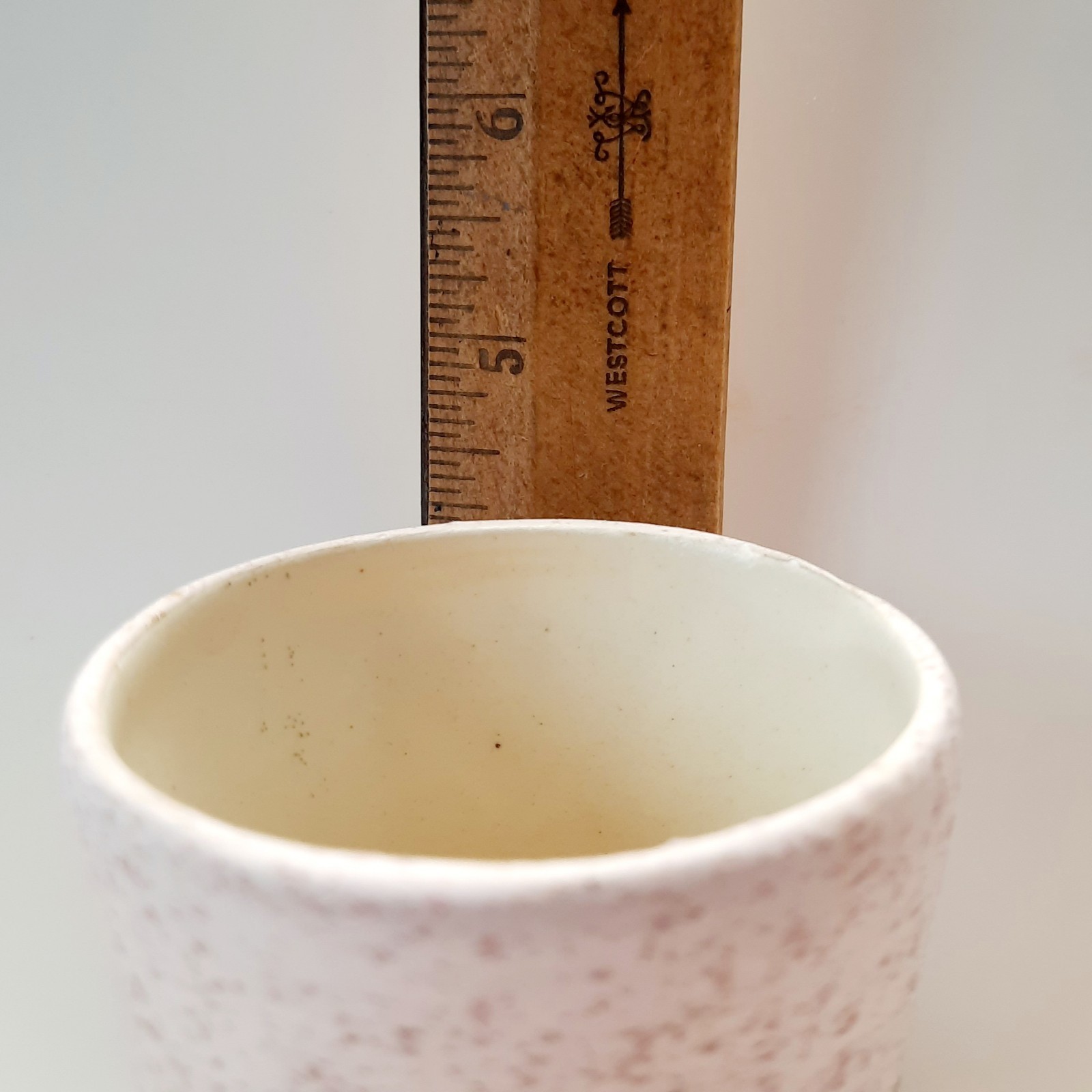 Southwestern Pottery Vase 2 Tone Pink with Gold Inlay 4.5 Inches Tall