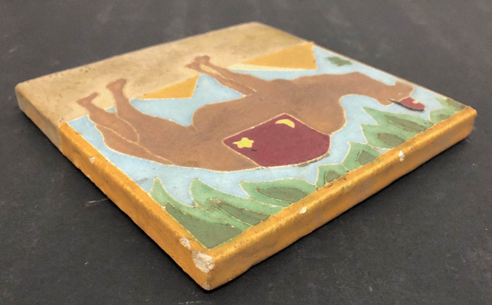 Calco California Tile with Camel & Pyramids Vintage