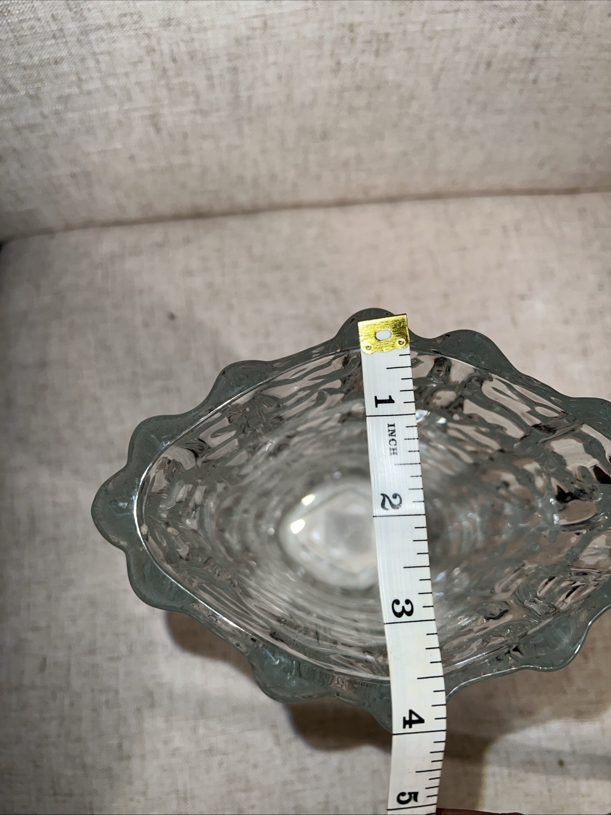 Mikasa Frostfire Crystal Base 9.5 Inches MCM Wavy Glass Beautiful Vase