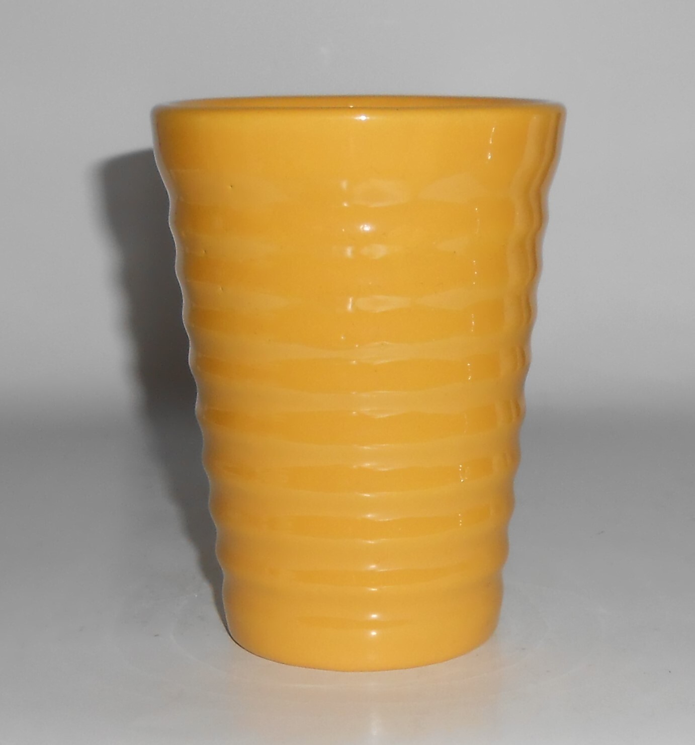VINTAGE Bauer Pottery Ring Ware 12 Oz Yellow Tumbler