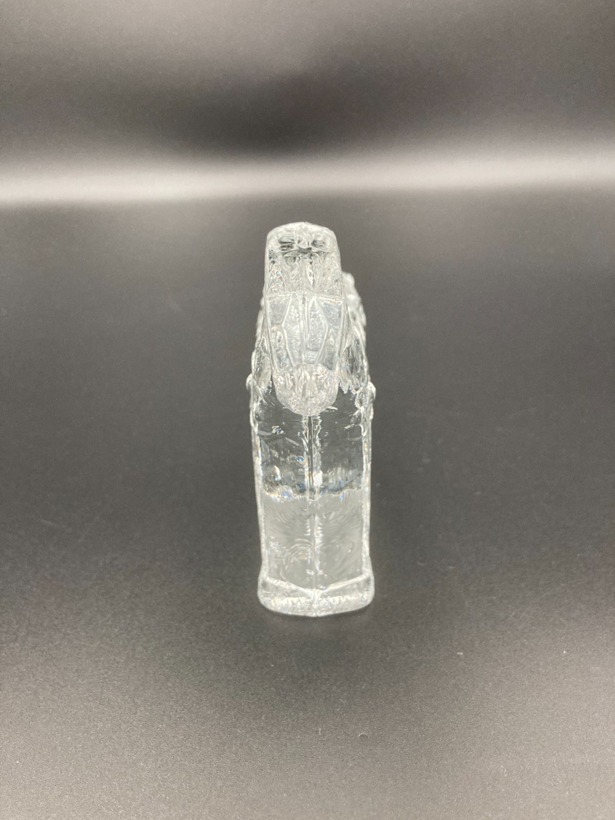 Lindshammar Art Glass Swedish Dala Horse Figurine with Tag 3 1/4″