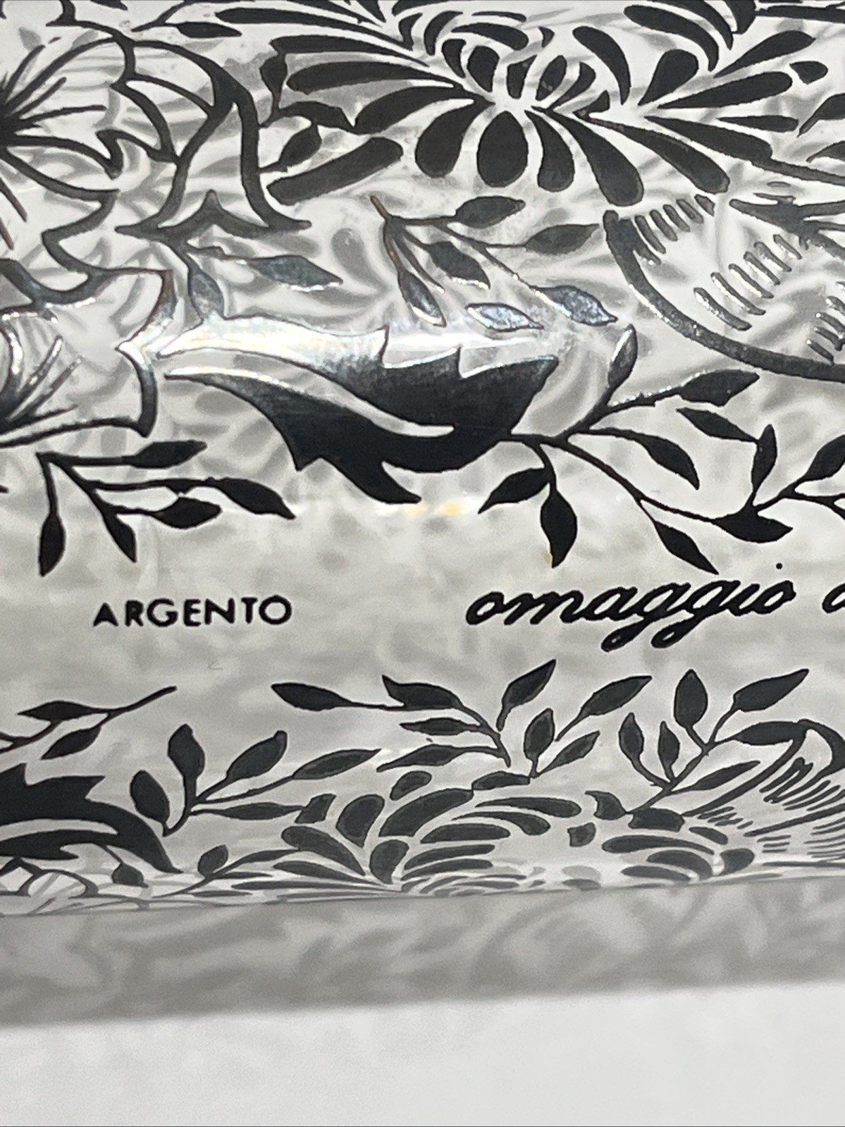 Egizia Argento Omaggio A William Morris Foundation Floral Glass Vase 10 1/4” T
