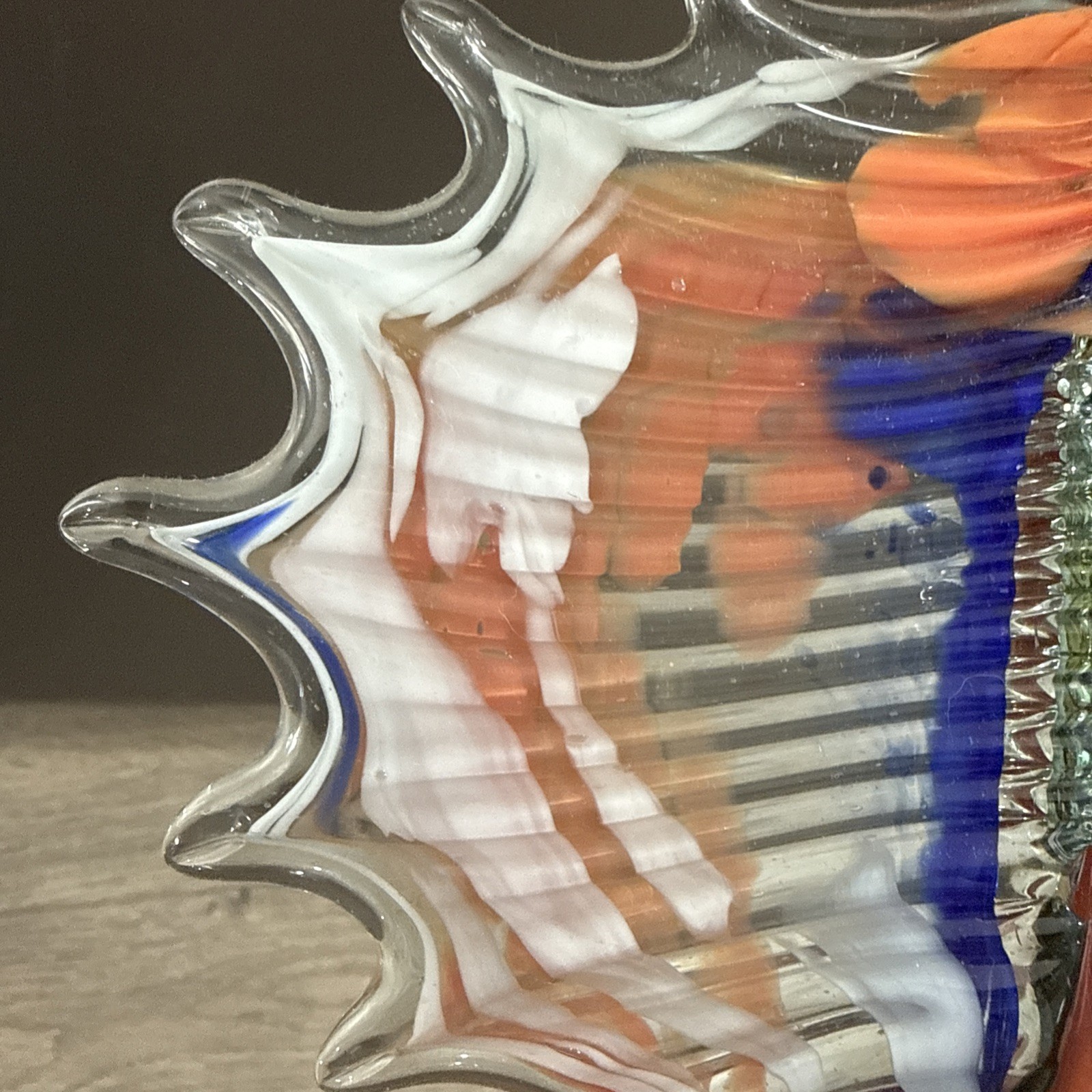 Vintage Murano Style Glass Swordfish Multicolored 11.5 Inches