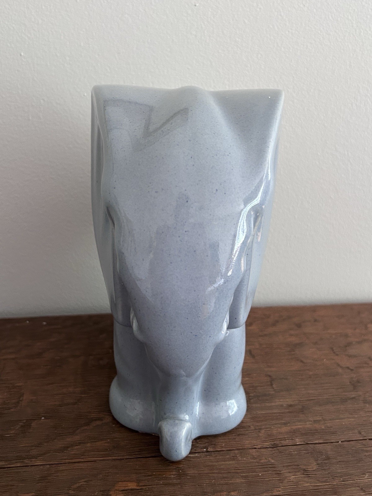 Hyalyn Pottery Elephant Blue 8” Excellent Vintage MCM Modernist