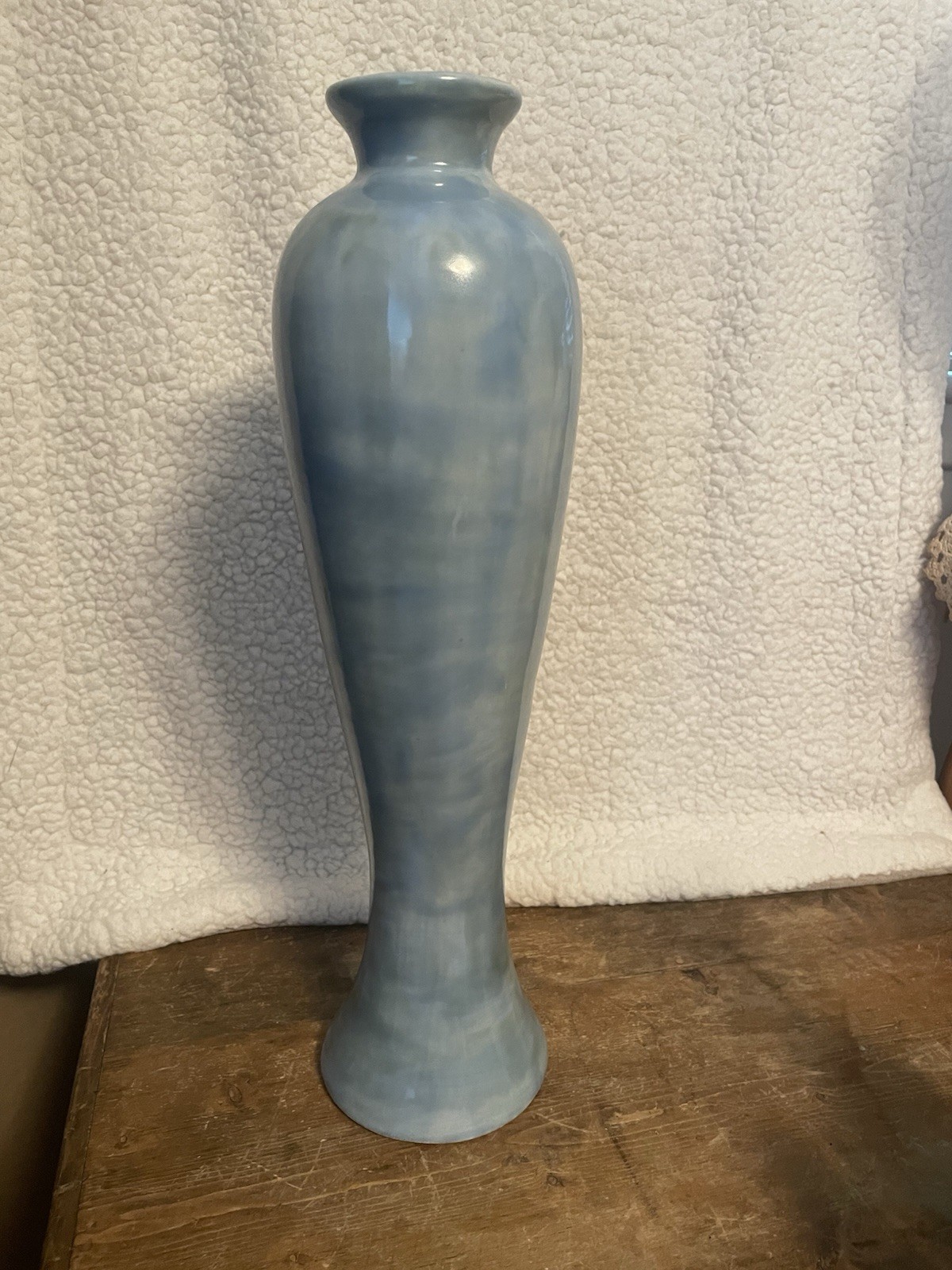 Tall Elegant Trumpet Style Studio Ceramic Vase Signed