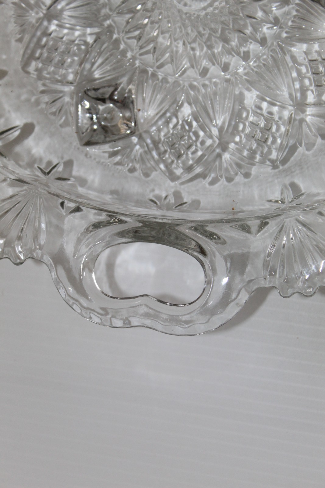 Vintage Pasari Indonesia Clear Pressed Glass Serving Dish 10.5″ Square