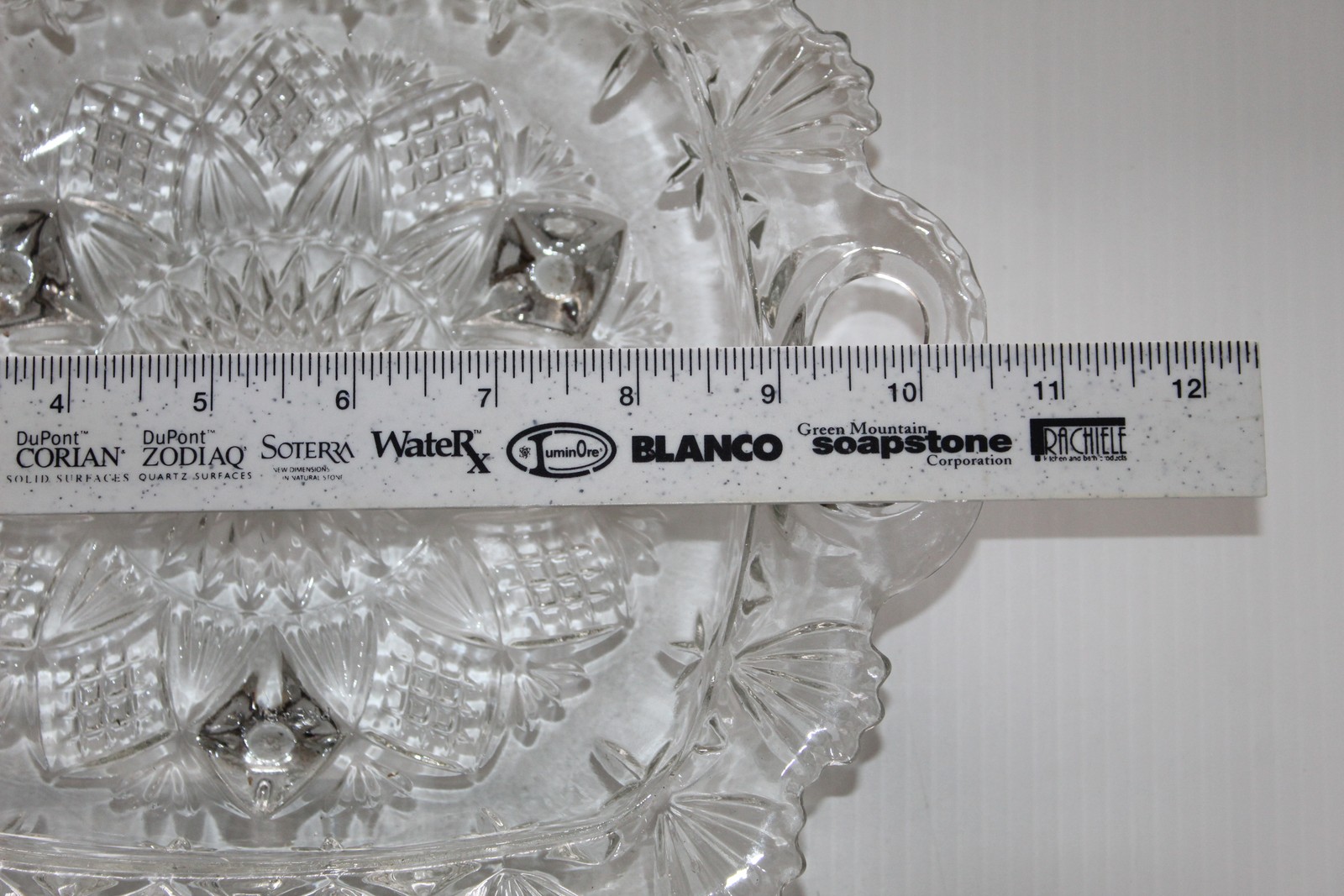 Vintage Pasari Indonesia Clear Pressed Glass Serving Dish 10.5″ Square