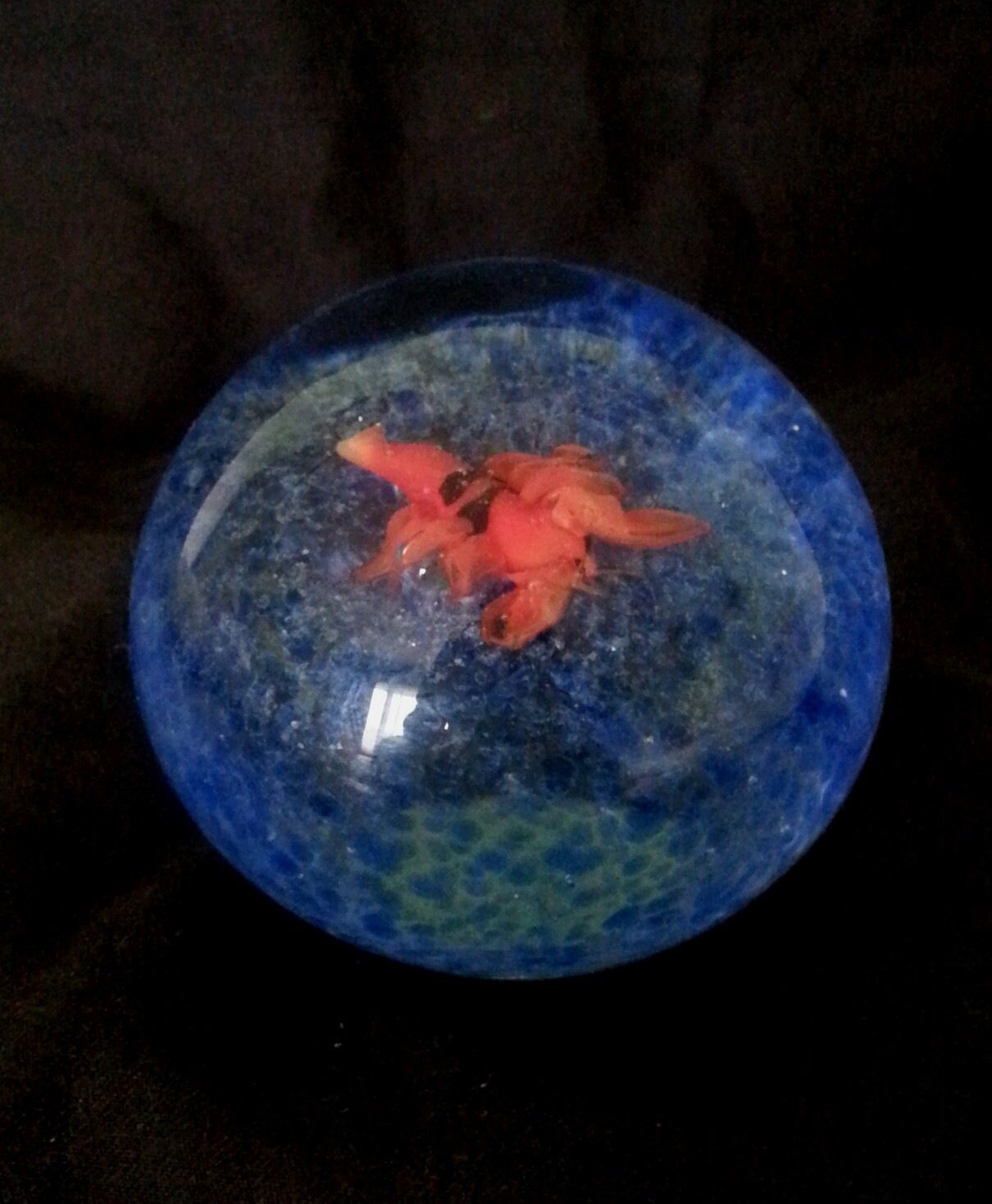 Hand blown glass paperweight “Red Lobster” 2.75 inches