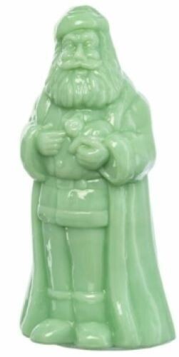 Standing Santa Claus Figurine – Jade Jadeite Green Glass – Mosser Glass USA