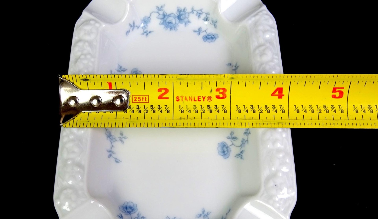Rosenthal Continental Porcelain Maria Blue Bouquet 2 Piece 6″ Ashtrays 1973-91