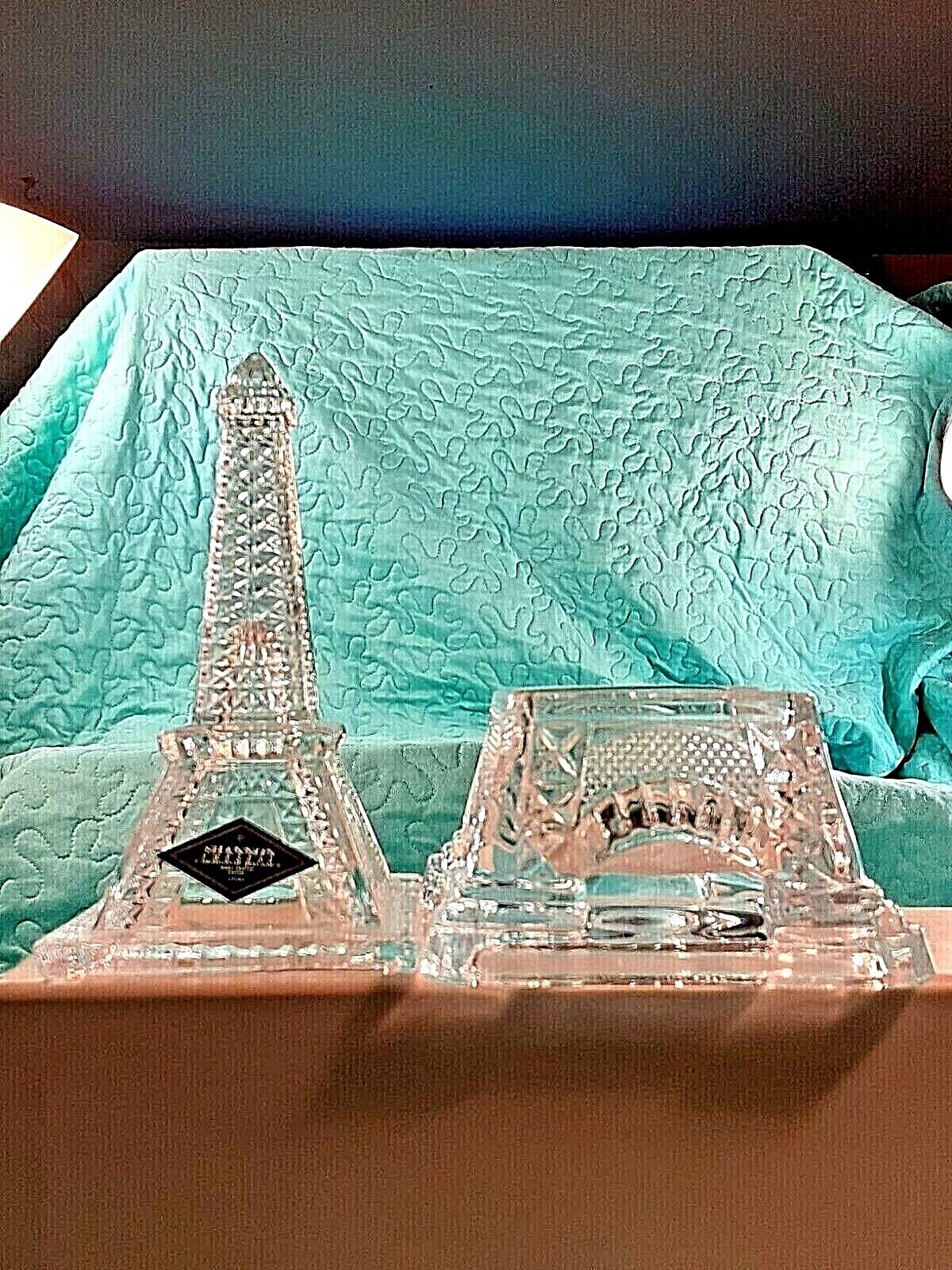 Crystal Eiffel Tower Covered Jewelry Box Shannon Designs of Ireland by Godinger