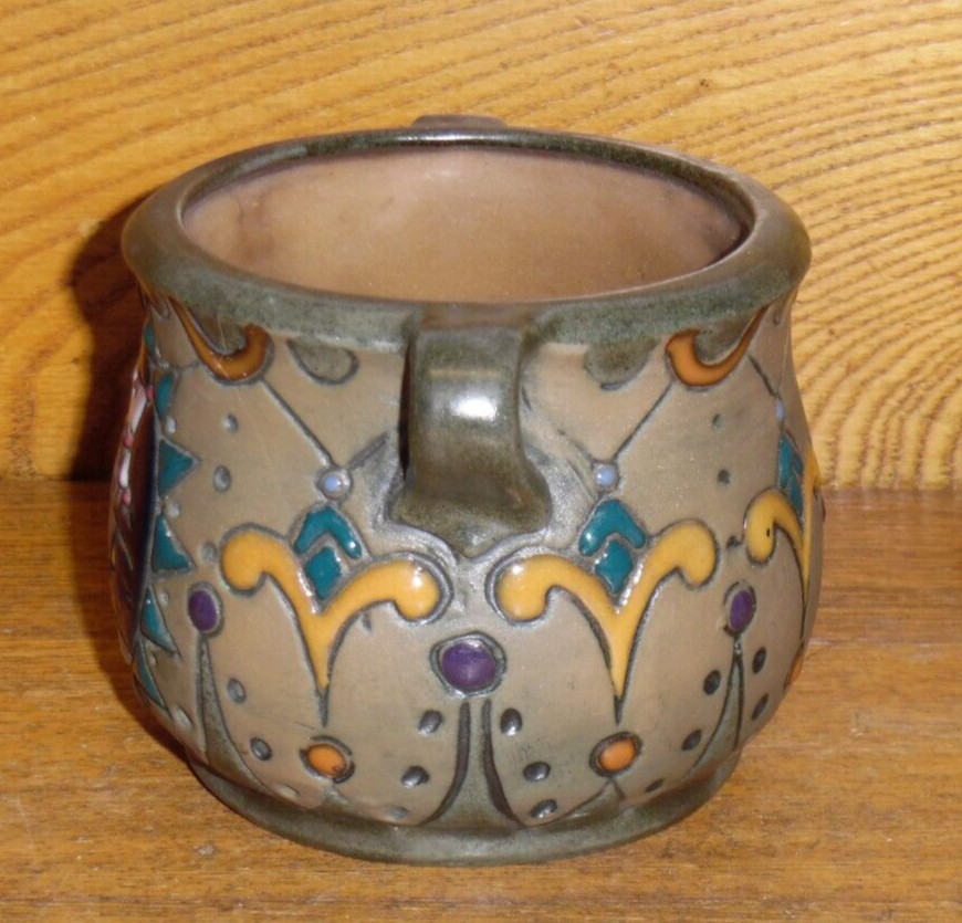 Austria Enameled Art Pottery Small Planter / Pot / Cachepot 11915 – 3 3/8″