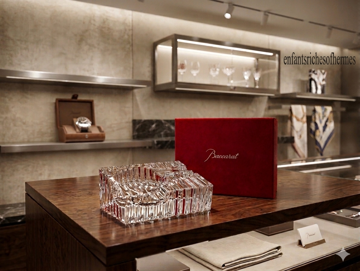 Baccarat Havana Ashtray Clear Crystal Open Box