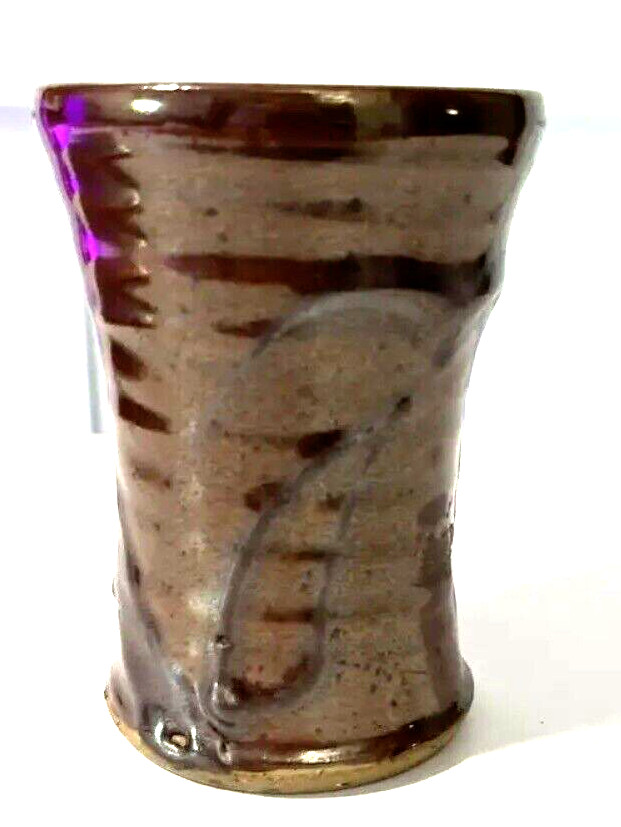 North Carolina Pottery Vase /Goblet 4.75 Inches Tall 3;5 Inches Wide