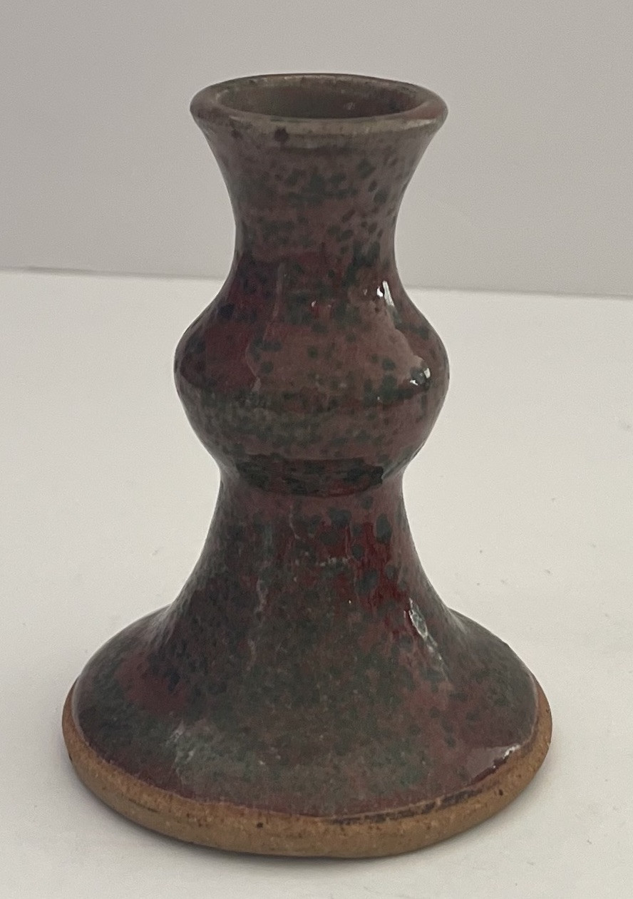 Handmade Studio Art Pottery Clay Candlestick Holder Signed 4.5” SALE!