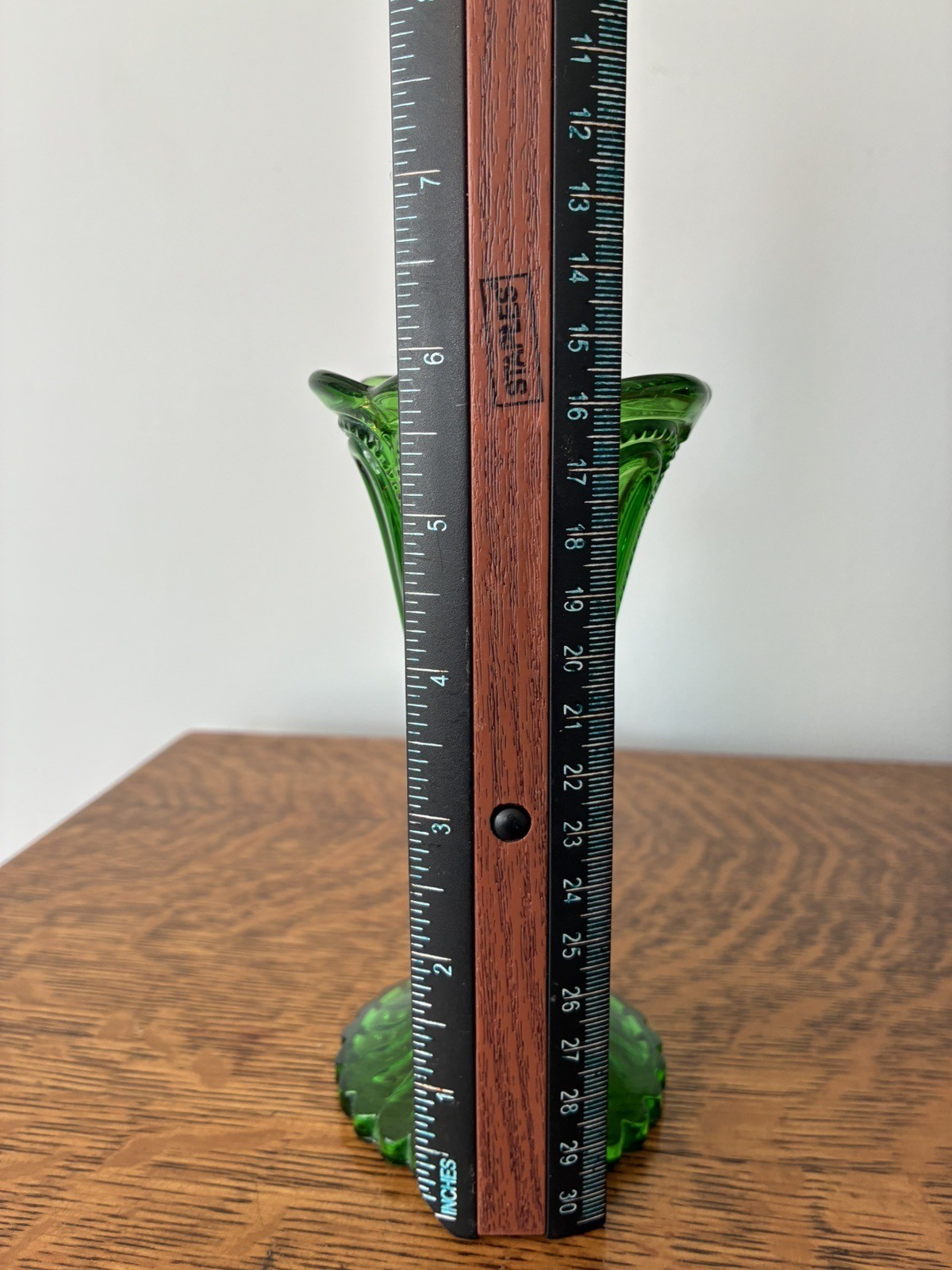 Vintage EAPG U.S.Glass Emerald Green Bud Vase