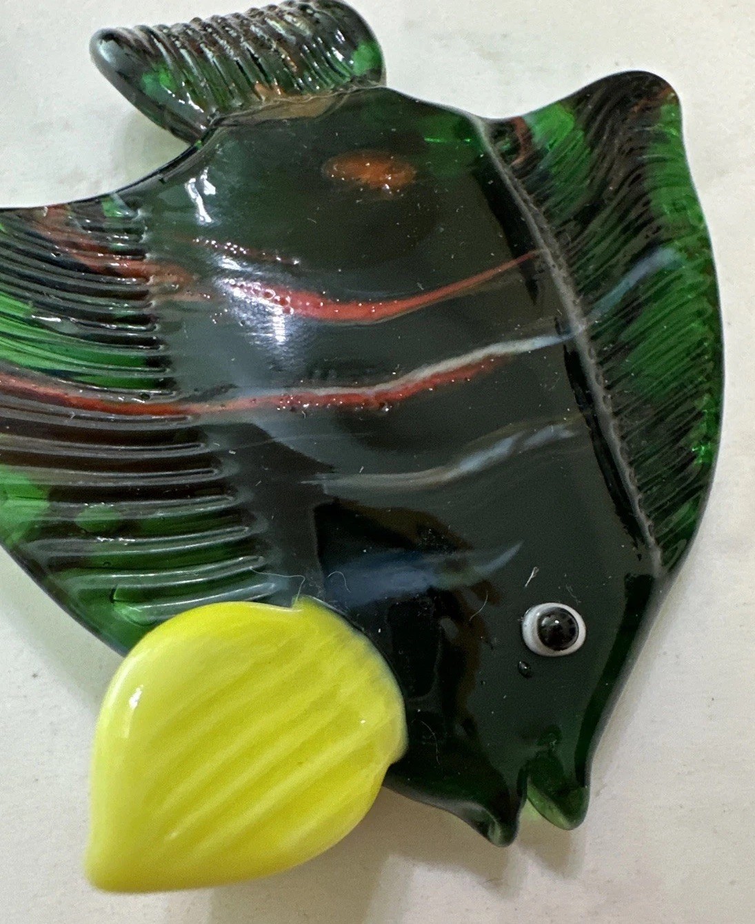 Beautiful Vintage Art Glass Fish Figure Figurine Murano Style