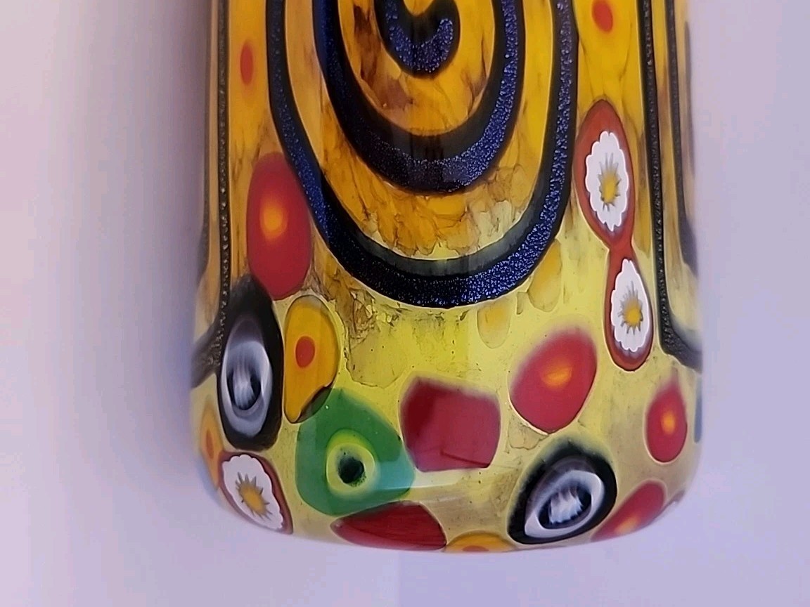 Mad Art Signed Glass Vase 2004 14″ Excellent