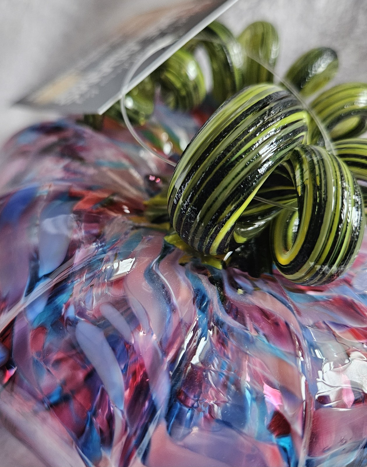 Luke Adams Glassblowing Studio Glass Pumpkin #3611Squat