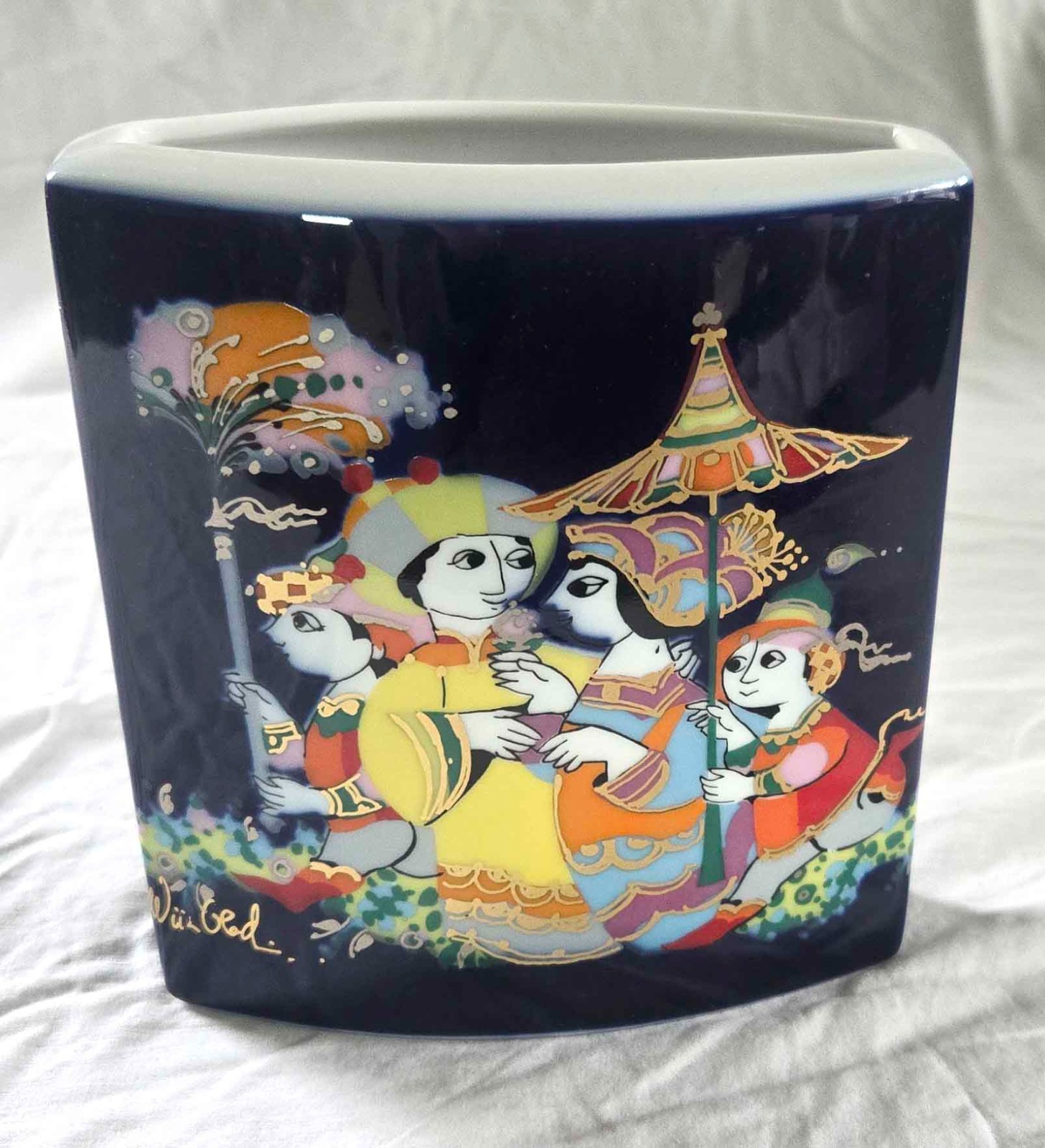 Bjorn Wiinblad Rosenthal Studio Line 1001 Nacht Porcelain Vase Germany