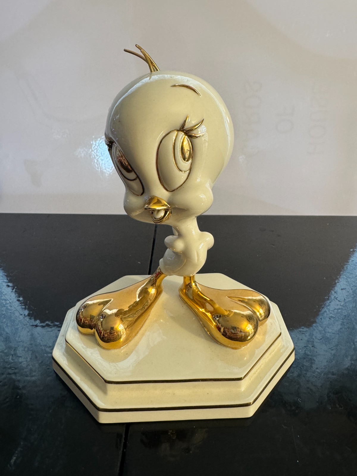 24k Gold Lenox Looney Tunes Tweety Bird Porcelain Figurine 2000