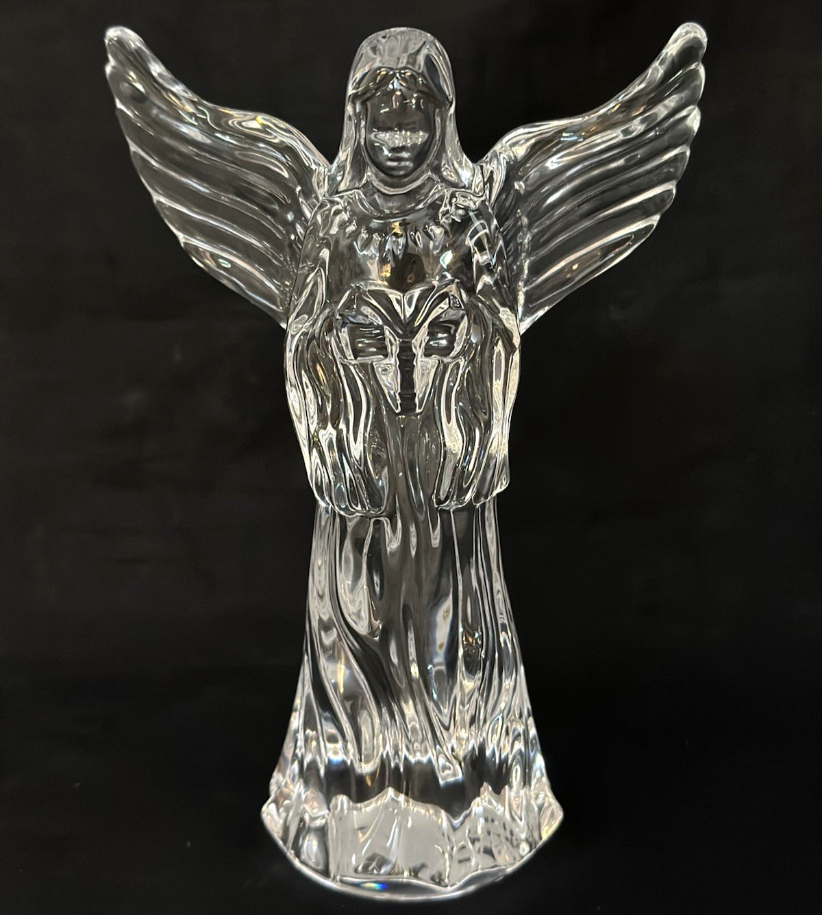 WATERFORD CRYSTAL NATIVITY SONG BOOK ANGEL SCULPTURE WITH LABELS….MINT!